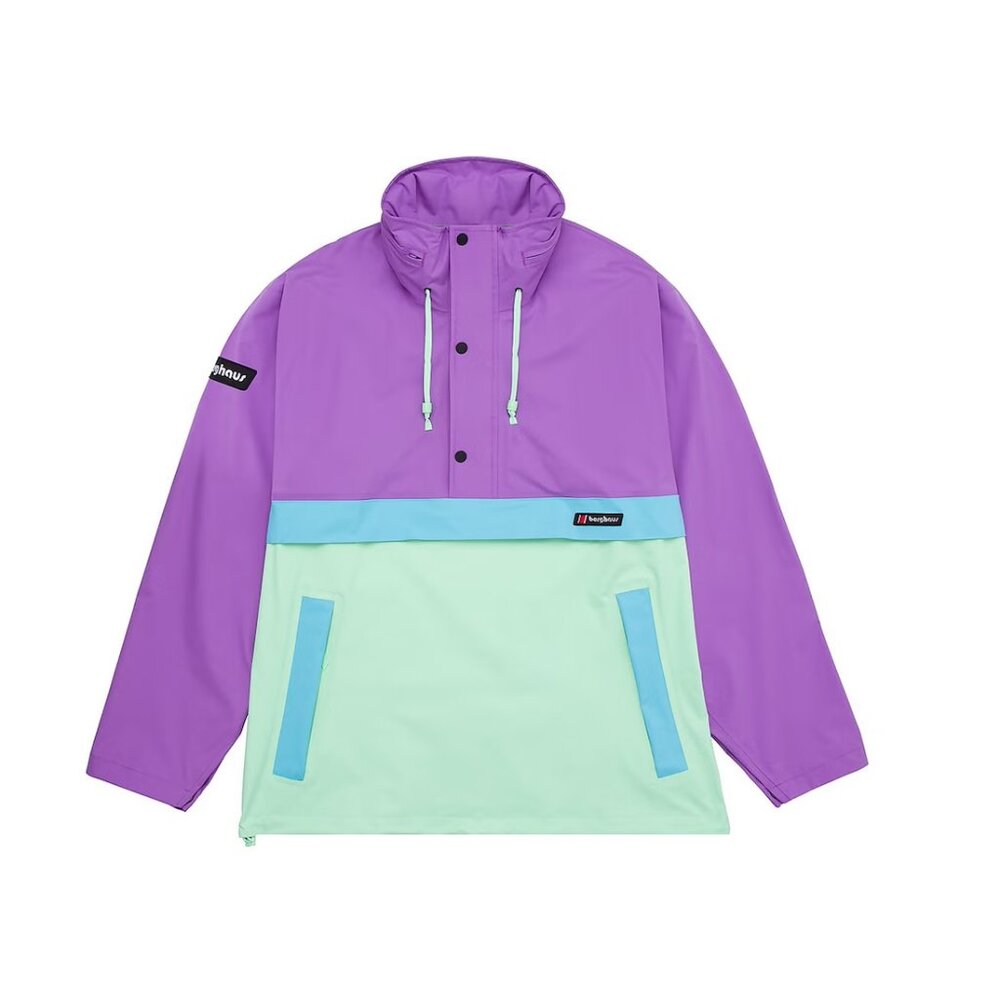 NWT Berghaus Unisex Ski Smock 86 Half Zip - Purple / Light Green